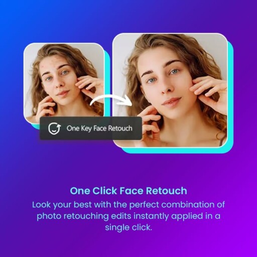 CyberLink PhotoDirector 2025 software's user interface with various tools and features
