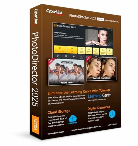 CyberLink PhotoDirector 2025 software box packaging