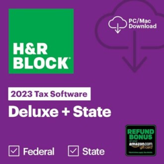 H&R Block Tax Software Deluxe + State 2023