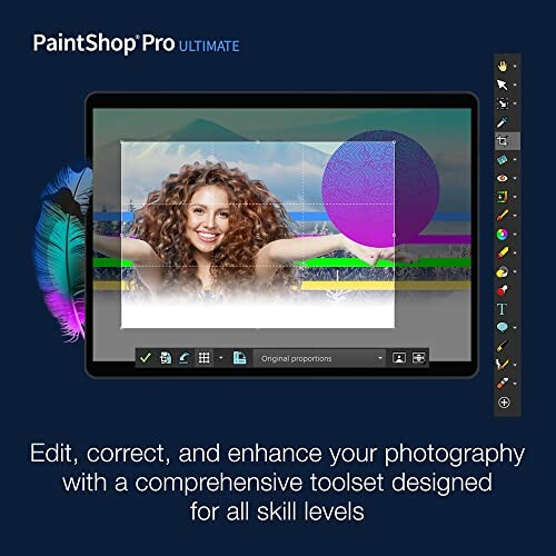 PaintShop Pro Ultimate software interface with photo editing tools.