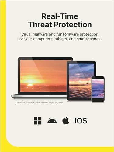 Real-time threat protection for computers, tablets, and smartphones.