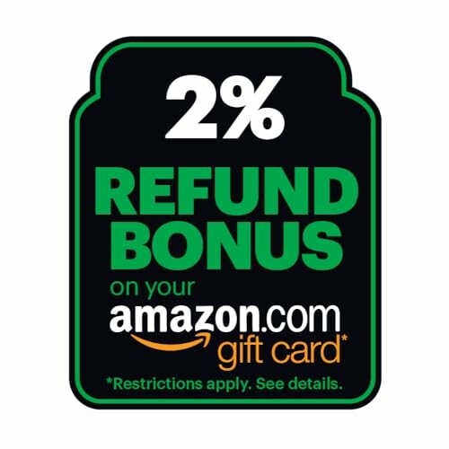 2% refund bonus on Amazon.com gift card