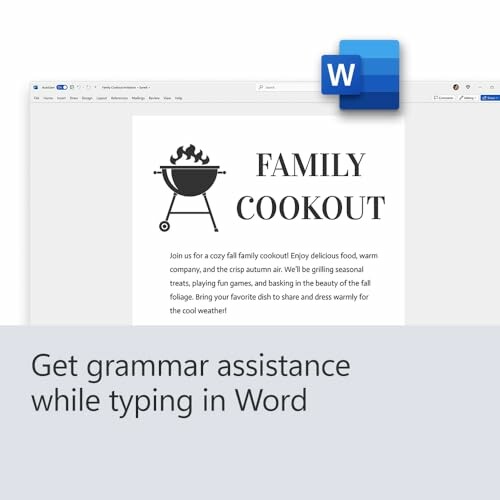 Document in Word with grammar assistance feature.